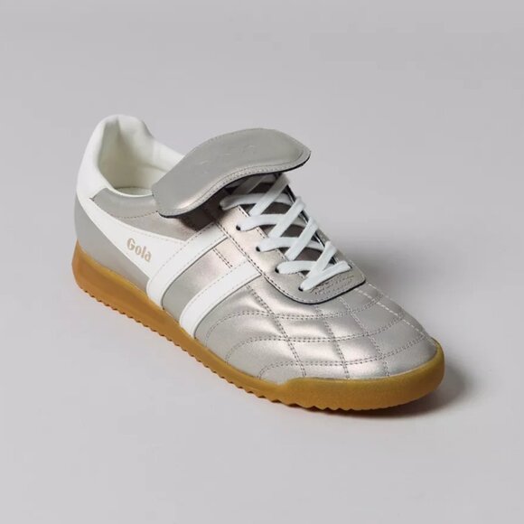 Gola Women's Stadium '86 Metallic Sneaker Color Champagne/Off White - Picture 3 of 5